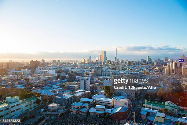 view of tokyo, japan - quartier d'itabashi photos et images de collection