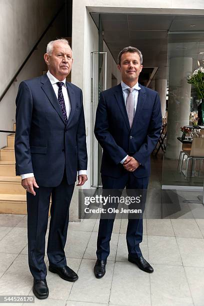 Prince Frederik of Denmark arrives to The Black Diamond where he is to present The Brain Prize award in Copenhagen, Denmark, on July 1, 2016. The...