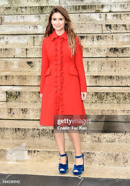 Miroslava Duma attends the Atelier Versace Haute Couture Fall/Winter 2016-2017 show as part of Paris Fashion Week on July 3, 2016 in Paris, France.