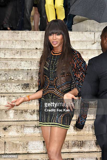 Naomi Campbell attends the Atelier Versace Haute Couture Fall/Winter 2016-2017 show as part of Paris Fashion Week on July 3, 2016 in Paris, France.