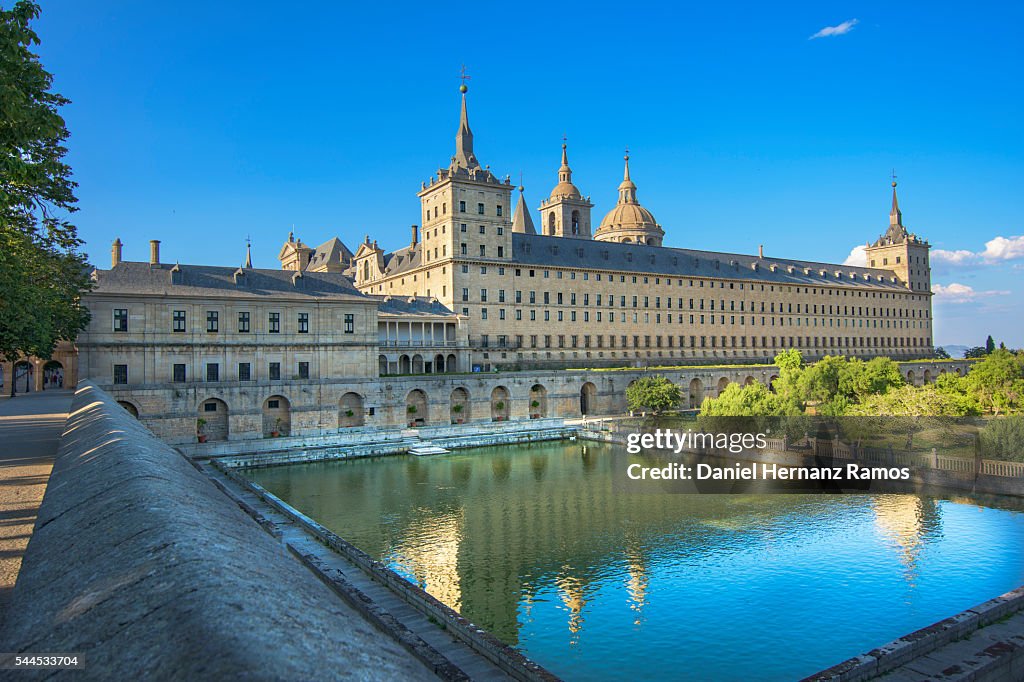 Reflections of a Palace. Monasterio de El Escorial Madrid. Spain