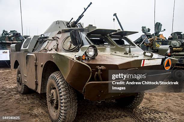 a polish army brdm-2 combat reconnaissance and patrol vehicle. - brdm 2 stockfoto's en -beelden
