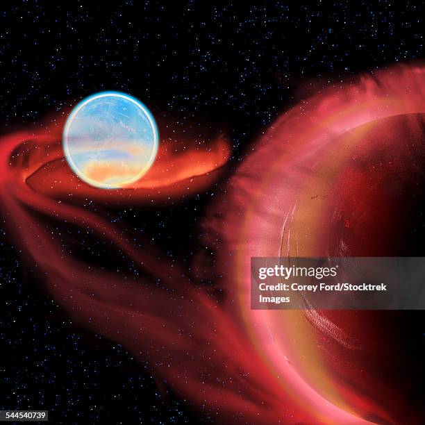 a binary star system. - kernfusion stock-grafiken, -clipart, -cartoons und -symbole