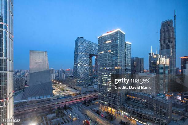 beijing - third ring road - beijing cctv tower stock pictures, royalty-free photos & images