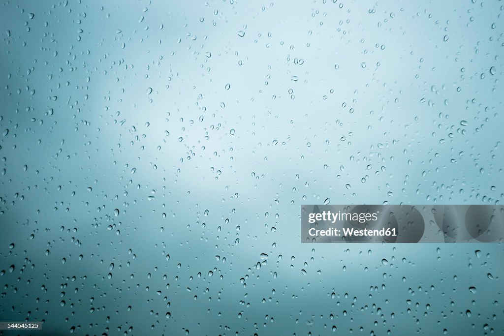 Raindrops on windscreen