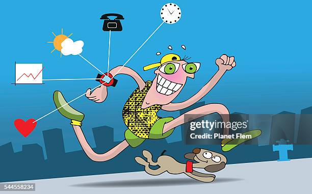 smart watch - weather report stock illustrations
