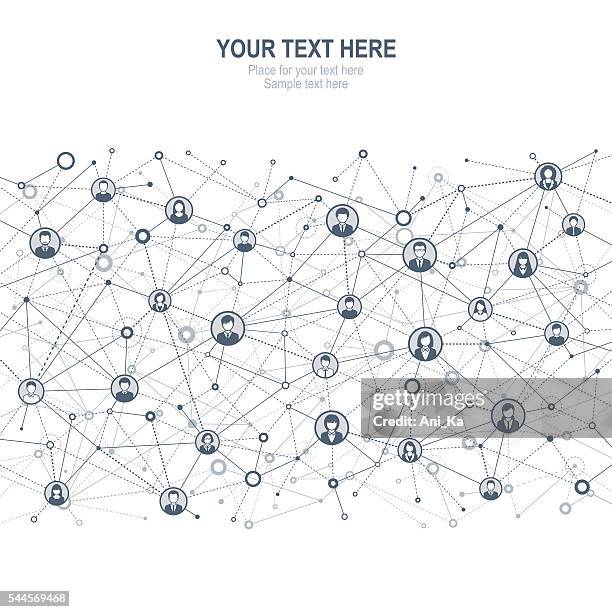 social network - digital audience stock illustrations