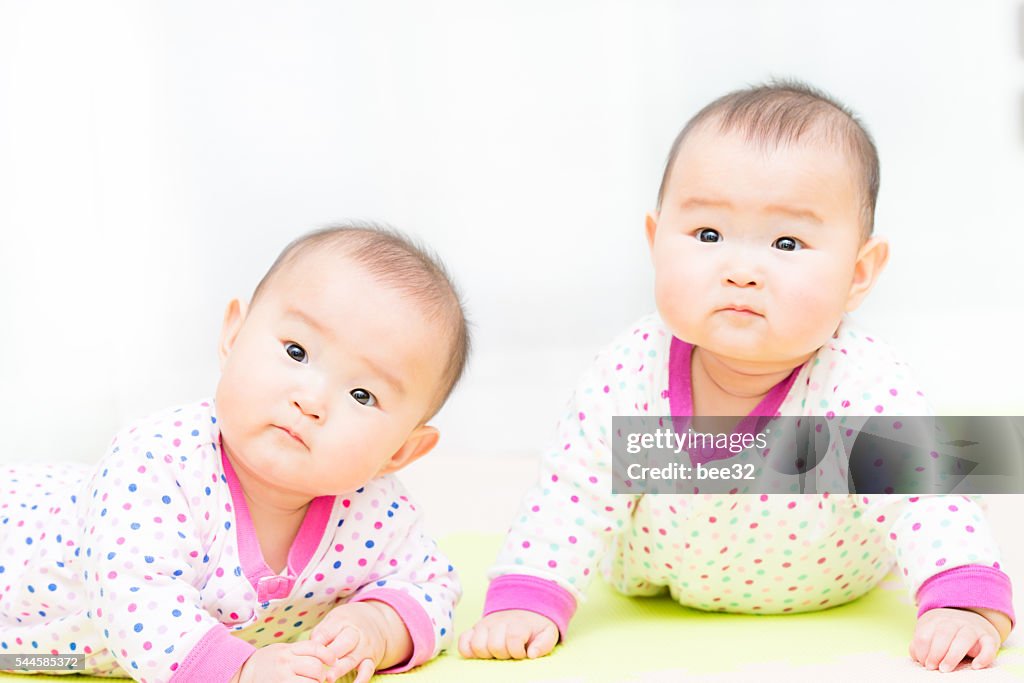 Cute twin baby, Japanese