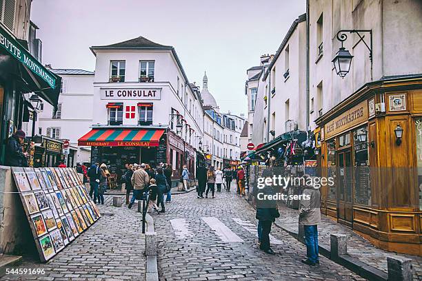montmartre, paris - the place pigalle in paris stock pictures, royalty-free photos & images