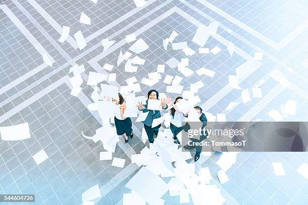 Documents Falling 164 Business Woman Falls With The Documents Stock Photos, High-Res ...