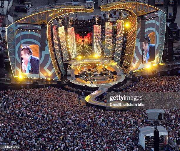 Robbie Williams, Sänger, Popmusik, Grossbritannien - Konzert im Dresdner Ostragehege, Auftakt der Deutschland-Tournee
