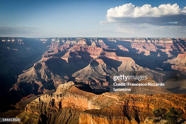 grand canyon, sunset from mather point - mather point stock pictures, royalty-free photos & images