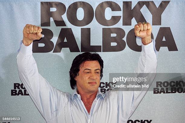 Sylvester Stallone - Schauspieler, USA: posiert bei der Vorstellung seines Spielfilms "Rocky Balboa"