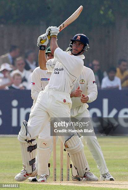 Alastair Cook of Essex in action during day one of the Tour Match between Essex and Australia played at The County Ground on September 3, 2005 in...