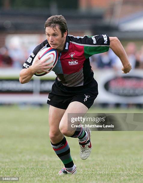 Andrew Mehrtens of Harlequins in action during the National League Division One match between Pertemps Bees and Harlequins at Sharmans Cross Road on...