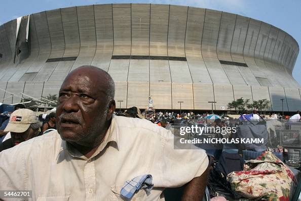 John Riley Runner John Riley suffering from diabetes sits outside the Superdome in New ...
