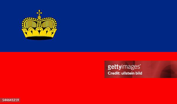 Liechtenstein - Vaduz: The flag of the principality.
