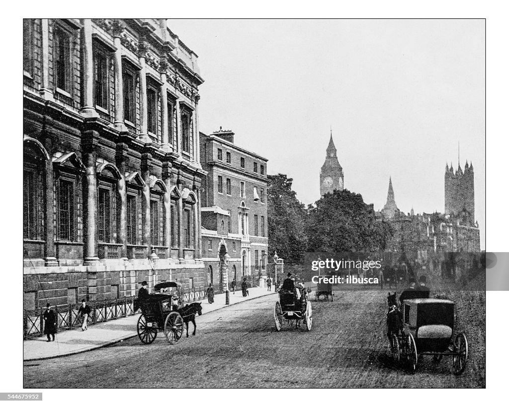 Antique photograph of Banqueting House, Whitehall (London, England)-19th century