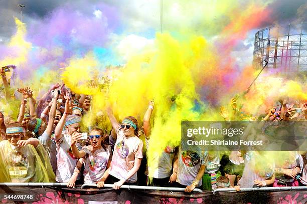 Runners of all ages and abilities take part in The Color Run presented by Skittles as The happiest 5k on the planet event returns to Manchesters...