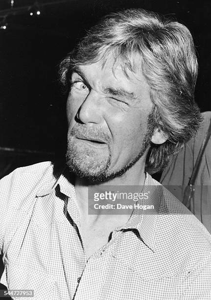 Portrait of television personality Noel Edmonds winking at the camera, circa 1988.