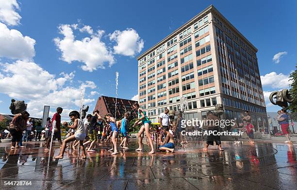 rose fitzgerald kennedy greenway in boston - rose kennedy stock pictures, royalty-free photos & images