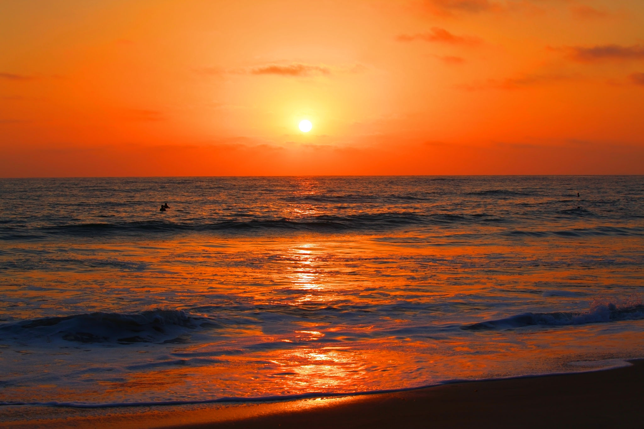 beautiful sunset on the beach Pacific Ocean. beautiful sunset on the beach Pacific Ocean.