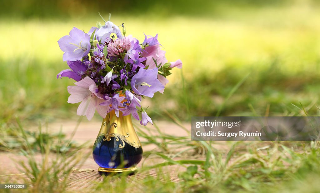 Bluebells in a vase.