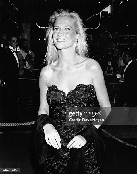 Actress Alison Doody attending the premiere of the movie 'Indiana Jones and the Last Crusade', July 6th 1989.