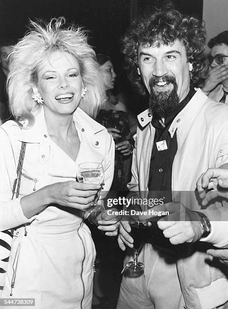 Comedian Billy Connolly and actress Pamela Stephenson at the after party for the film 'Brimstone and Treacle', London, September 13th 1982.