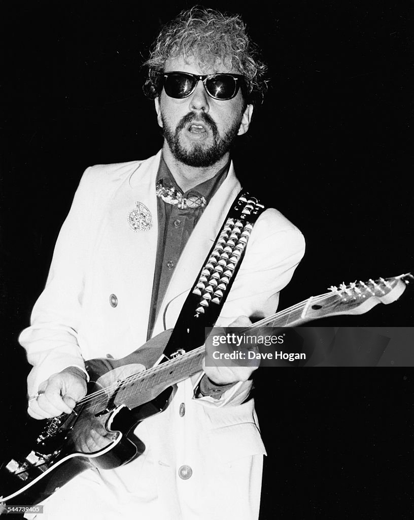 Musician Dave Stewart, of the band 'Eurythmics', performing on stage