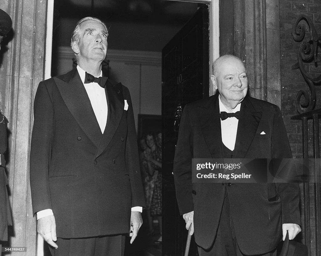 Sir Anthony Eden And Winston Churchill