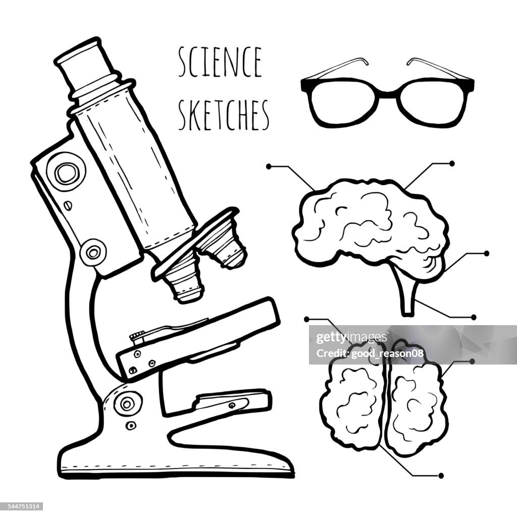 Computer Science Scetch Science Set Sketch Illustration High-Res Vector Graphic - Getty Images