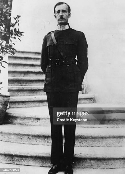 Portrait of King Zog of Albania, circa 1930.