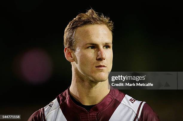 Daly Cherry-Evans of the Sea Eagles looks on during the round 17 NRL match between the Manly Sea Eagles and the St George Illawarra Dragons at...