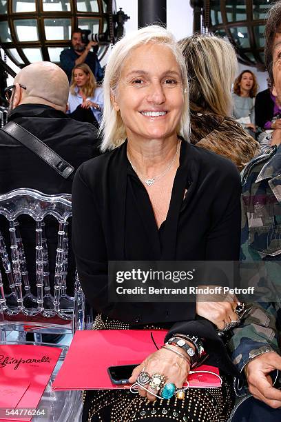 Stylist Maria Grazia Chiuri attends the Schiaparelli Haute Couture Fall/Winter 2016-2017 show as part of Paris Fashion Week on July 4, 2016 in Paris,...