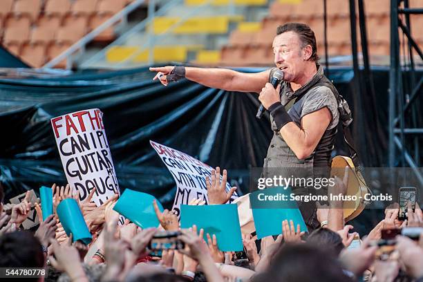 July 3: Bruce Springsteen performs live at San Siro Stadium in Milan, Italy on July 3 with The River tour.