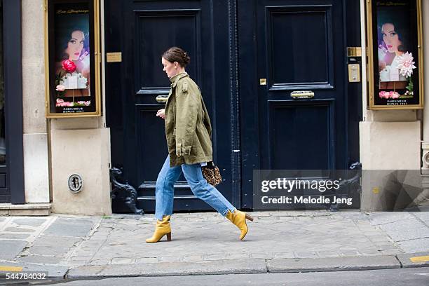 Jo Ellison at the Alberta Ferreti show on July 3, 2016 in Paris, France.