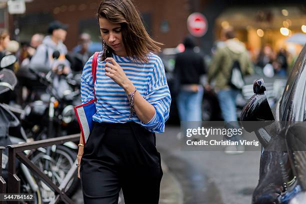 Natasha Goldenberg outside Vetements during Paris Fashion Week Haute Couture F/W 2016/2017 on July 3, 2016 in Paris, France.