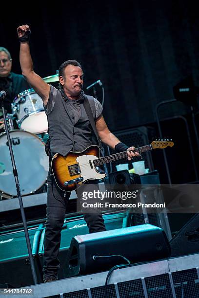 Bruce Springsteen Performs on July 3, 2016 in Milan, Italy.