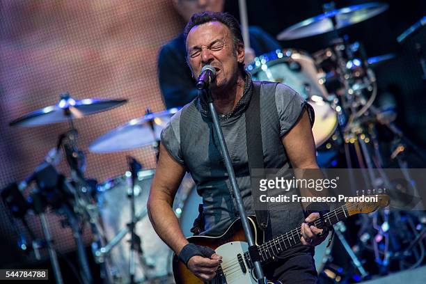 Bruce Springsteen Performs on July 3, 2016 in Milan, Italy.
