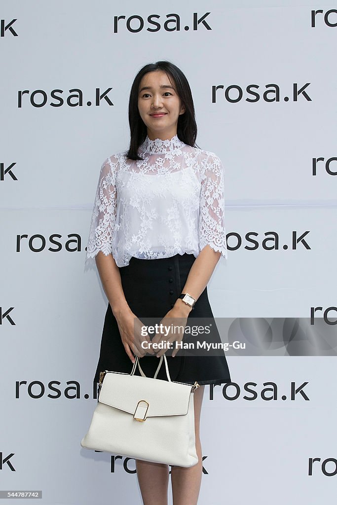 South Korean actress Soo Ae appears at the 'rosa.K' store at Lotte