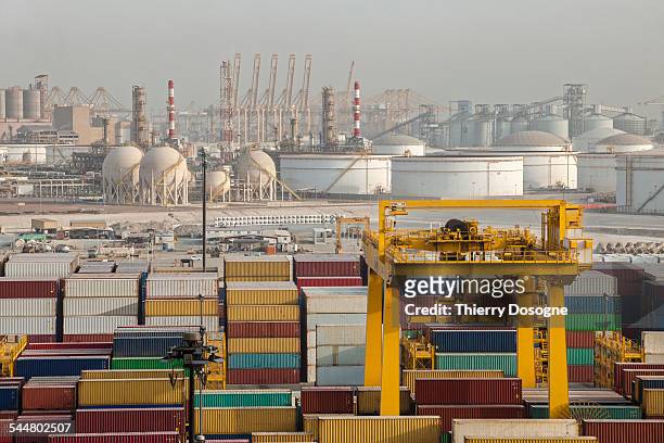 jebel ali port - dubai - harbor stock pictures, royalty-free photos & images