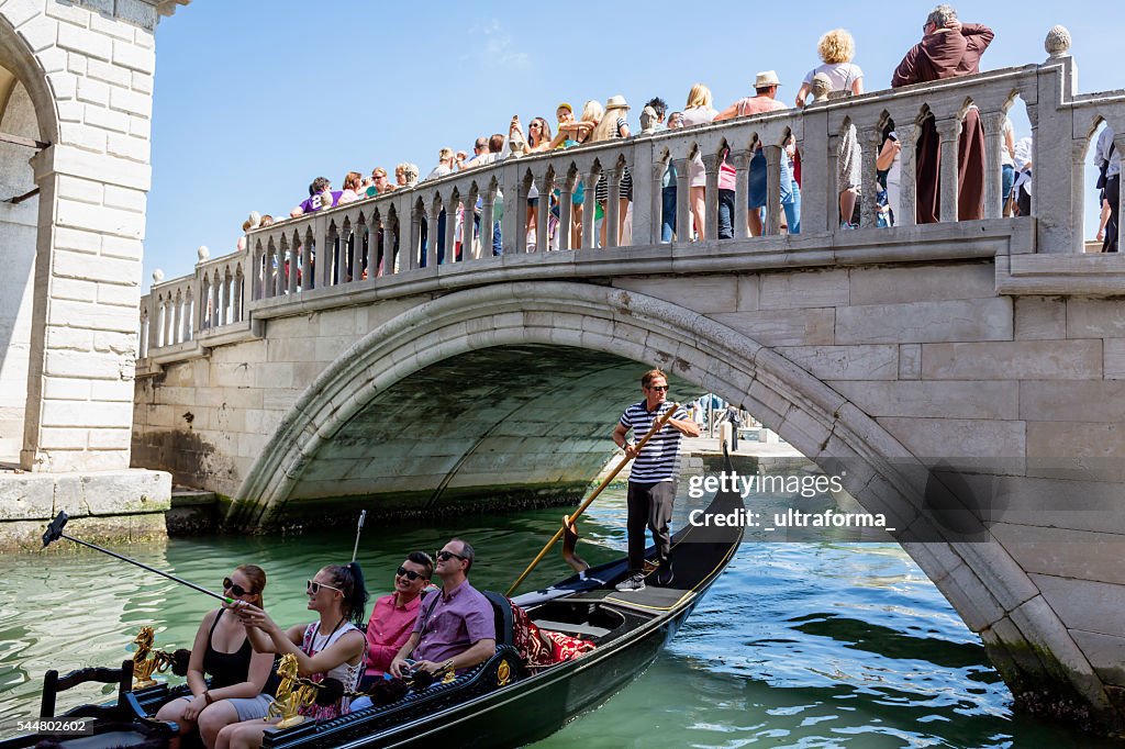 Crowd of people on Riva degli Schiavoni in Venice