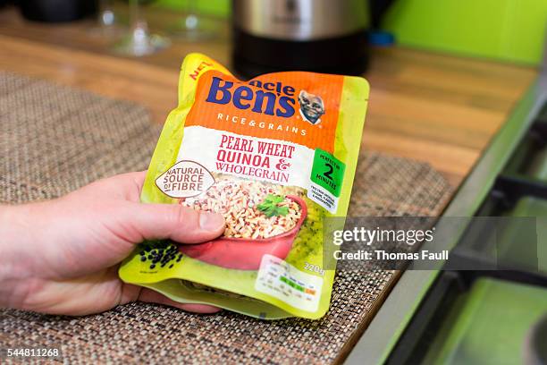 pearlwheat & quinoa packet - vacuum packed stock pictures, royalty-free photos & images