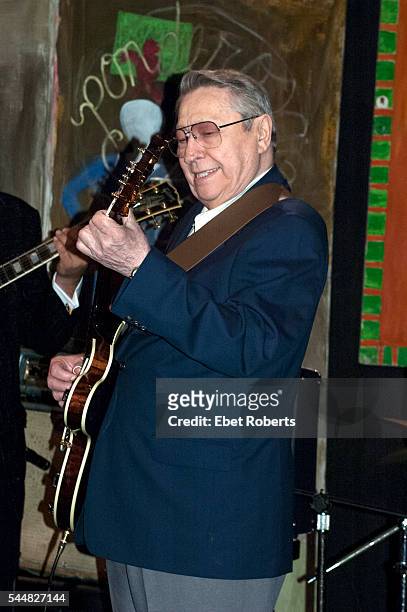 Scotty Moore performing at the Pondersa Stomp in New Orleans, Louisiana on April 26, 2005.
