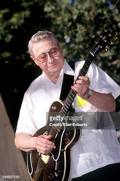 Scotty Moore performing at Summerstage in Central Park, New York City on July 26, 1997.