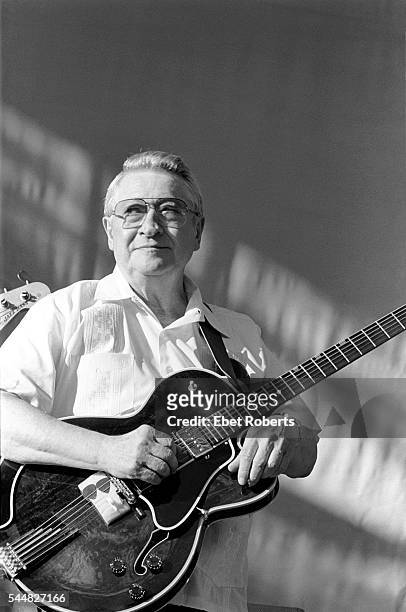 Scotty Moore performing at Summerstage in Central Park, New York City on July 26, 1997.