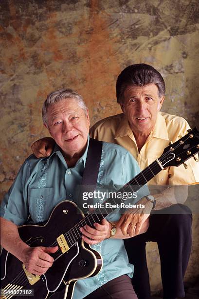 Scotty Moore and DJ Fontana in Nashville, Tennessee on August 1, 1997.