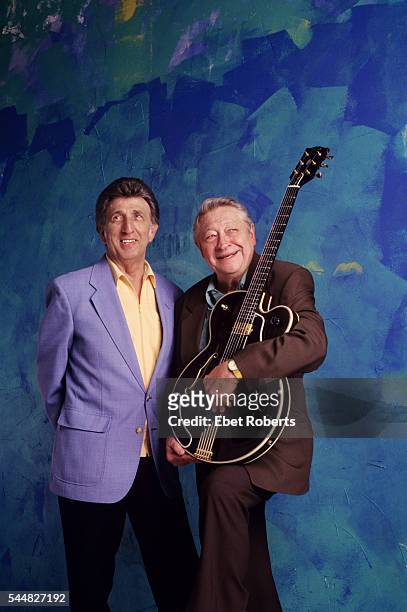 Scotty Moore and DJ Fontana in Nashville, Tennessee on August 1, 1997.