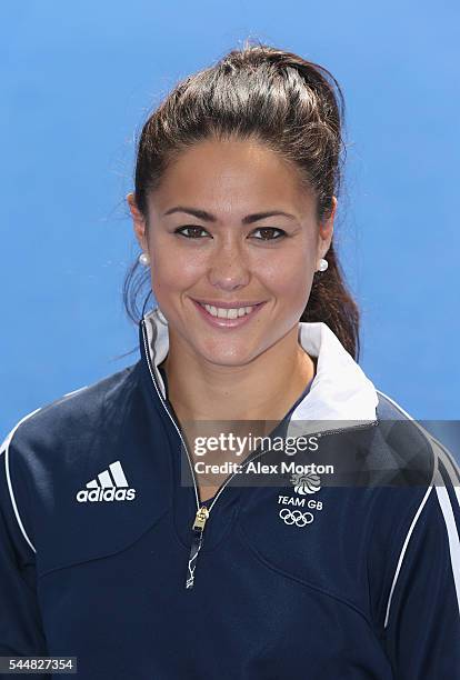 Sam Quek of Team GB during the Announcement of Hockey Athletes Named in Team GB for the Rio 2016 Olympic Games at the Bisham Abbey National Sports...